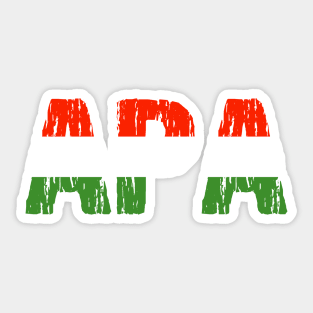 Hungarian Dad Apa Father Apu Hungary Flag Distressed Sticker